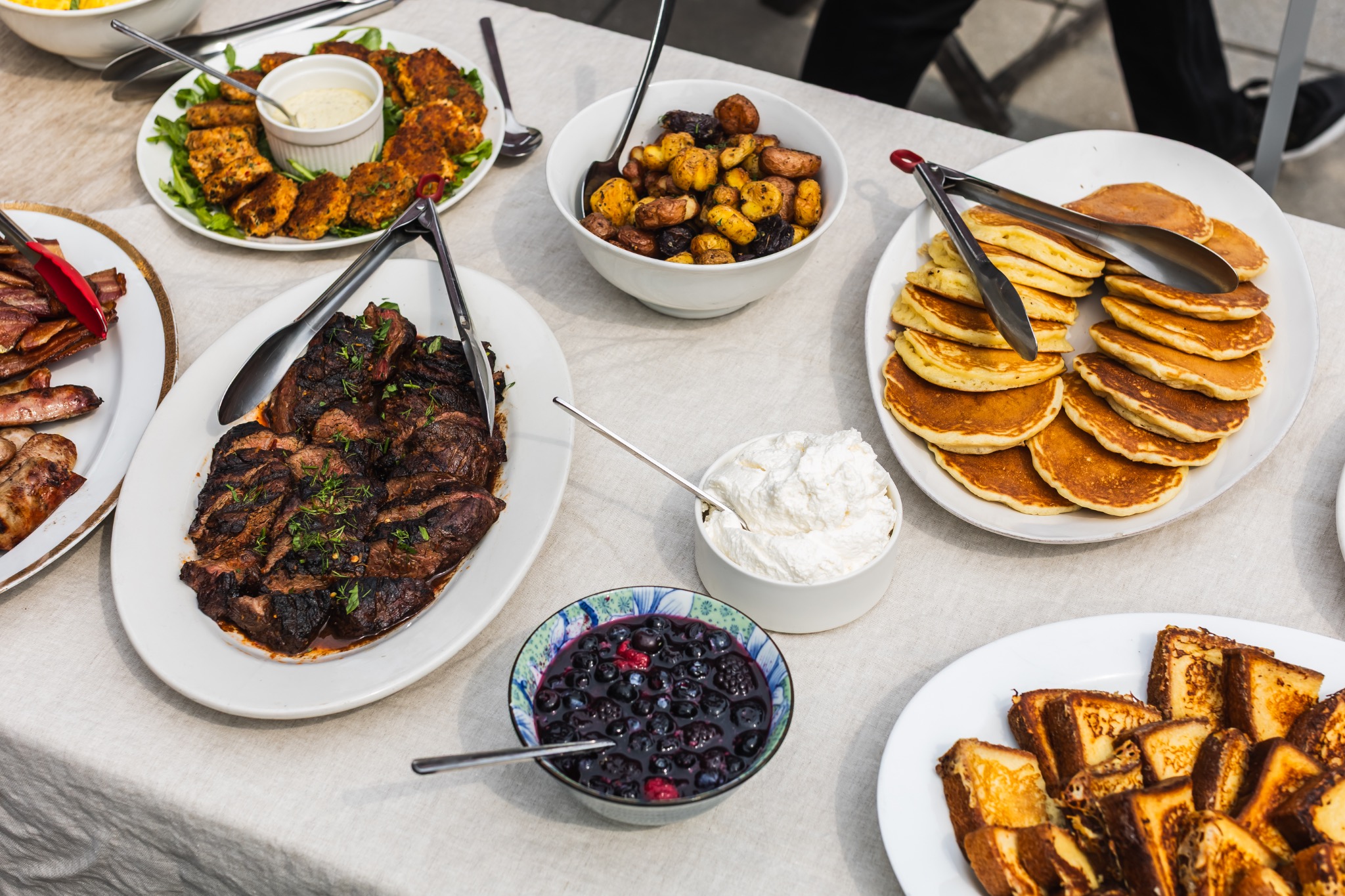 Private event food spread at Betty