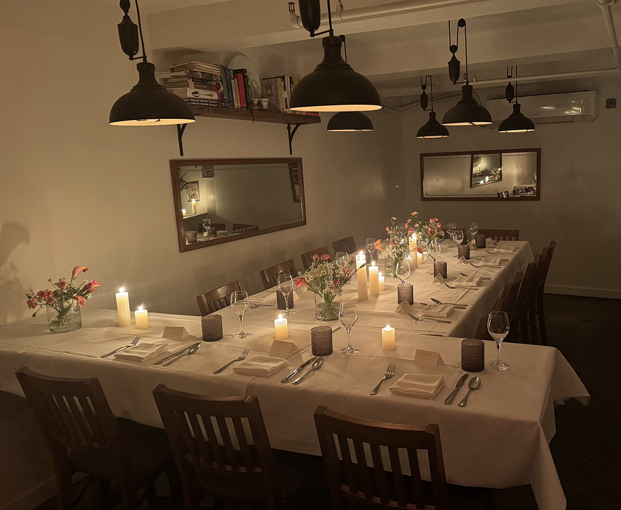 Guests dining at a rooftop event